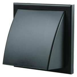 125 mm Diameter Easy to Fit Hooded Cowled External Wall Grille Removable Hood with Round Spigot and Wind Baffle Backdraught Shutter Wind Stopper for Cooker Hoods Bathroom Kitchen Extraction