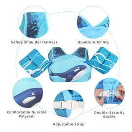 DOOHALO Kids Swim Floats for 28-70 Pounds Kid Arm Shoulder Float Vest Fit for 2-8 Years Older Boys Girls Toddler Baby Children