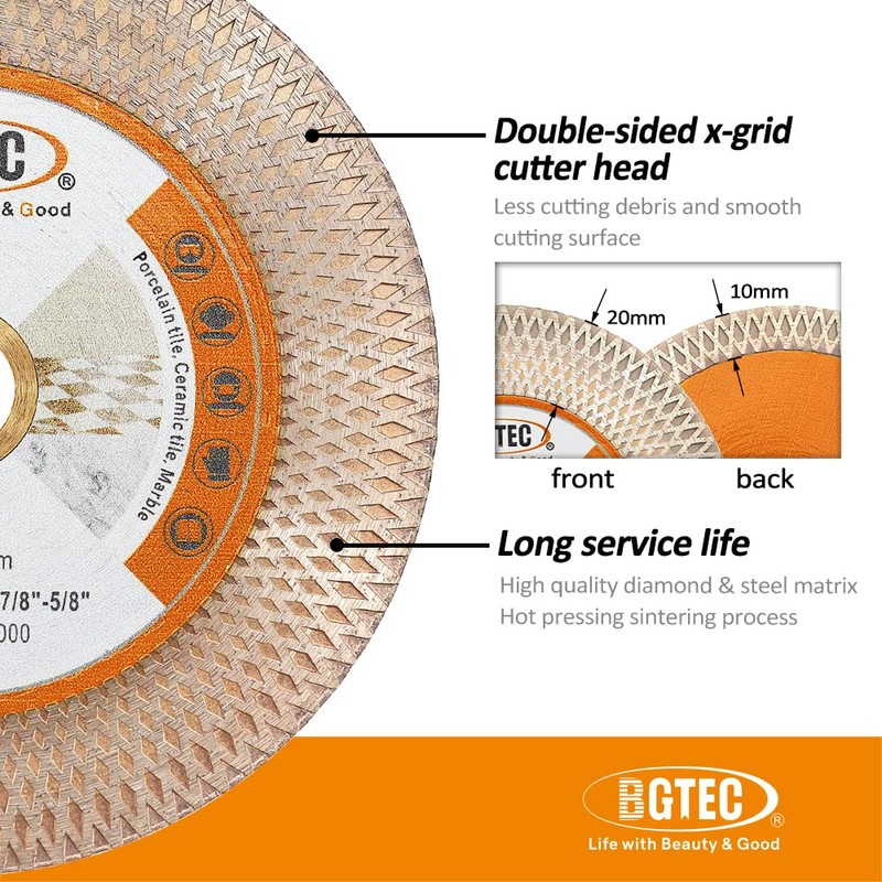 BGTEC Diamond Cutting Disc 125 mm - Diamond Grinding Disc