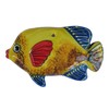 Ceramic Fish Wall Hangers - Set of 3 Shapes (Yellow)