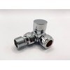 Greenedhouse Sofia Chrome Central Heating Corner Valve for Radiators and