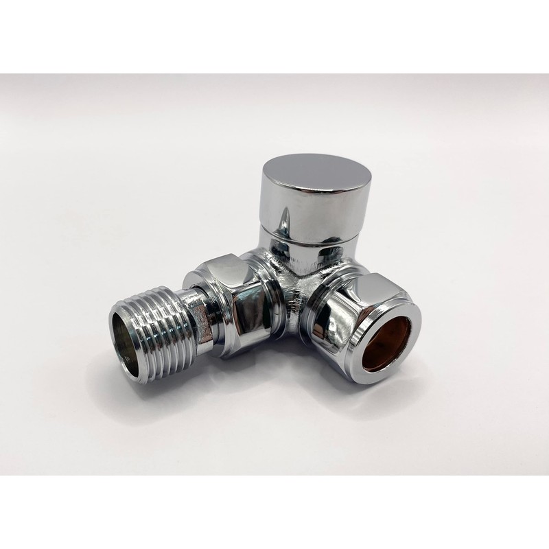 Greenedhouse Sofia Chrome Central Heating Corner Valve for Radiators and