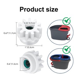 4Pcs Spin Mop Replacement Parts, Spin Mop Bucket Clutch Bearing Replacement Gear Mop Pedal Repair Broom Spin Replacement for O-Cedar, Vileda and More Rotation Mop