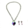 Destiny Love Padlock Choker Collar Necklace with Lock and Two