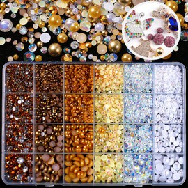 Colorful Nail Pearl Rhinestones Gems Bedazzling Kit DIY Crafts Accessories