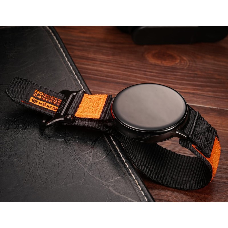 Torbollo Nylon Velcro Watch Band, 0.8 inch (20 mm), 0.9