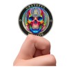 DeDecoml Sobriety Token Rainbow Skull Design with Inspirational Prayer（2 Year）