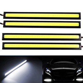 YSY 17cm Universal Car Trucks Daytime Running Light Lamp Super Bright 12V Waterproof LED Strips COB DRL Car Led Fog Light (White)