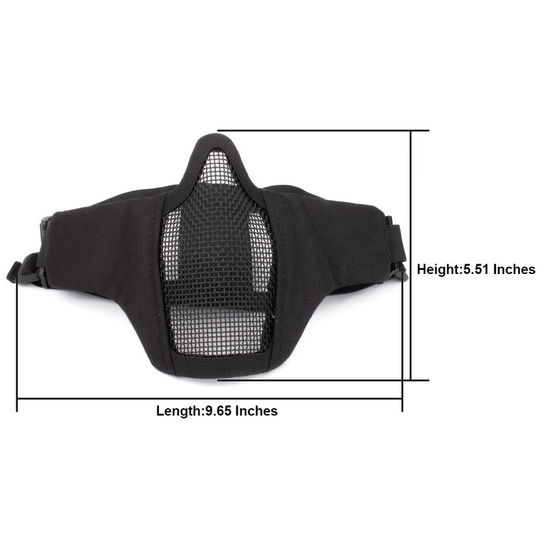 GES Foldable Tactical Half Face Mask Outdoor Mask Protective Mesh