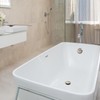 CalcMetal Single Hole Bathtub Drain Overflow Plate with One Matching