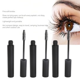 Tubo de Rímel Vacío Negro de 10 Uds para Contenedor de Pestañas DIY, Botella de Plástico Recargable de 4ml para Viajes y Camping                      