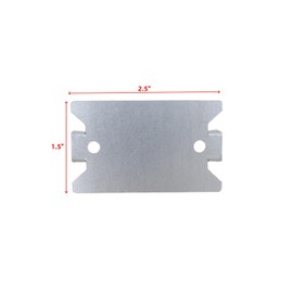 LC LICTOP Nail Plate for Wood Studs, 1.5 x 2.5 Inch, Steel Cable Wire Protector with Sharp Prongs, Zinc Coated Anti-Nail Shield for Electrical Wiring & Plumbing Protection - 50Pcs