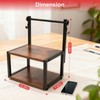 Wooden Thermal Printer Stand for Roll and Fan-Fold Label Holder,