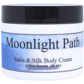 Eclectic Lady Moonlight Path Satin and Silk Cream, Body Cream, Body Lotion, 2 oz - Shea Butter, Aloe, Silk Amino Acids, Vitamin E, Phthalate-Free, Handcrafted in USA - Perfect For Women