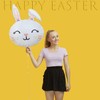 HADCKJA Bunny Balloons Easter Balloons Rabbit Head Foil Balloon for