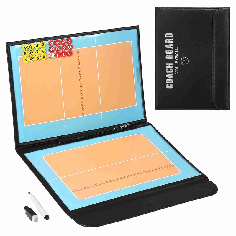 Foldable Volleyball Magnetic Tactic Board Coaching Strategy Board with Marker