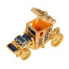 QIFU Vintage Mini Royal Carriage Style Enamel Trinket Box Hinged