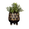 Sass & Belle Wax Resist Triangles Black Leggy Planter