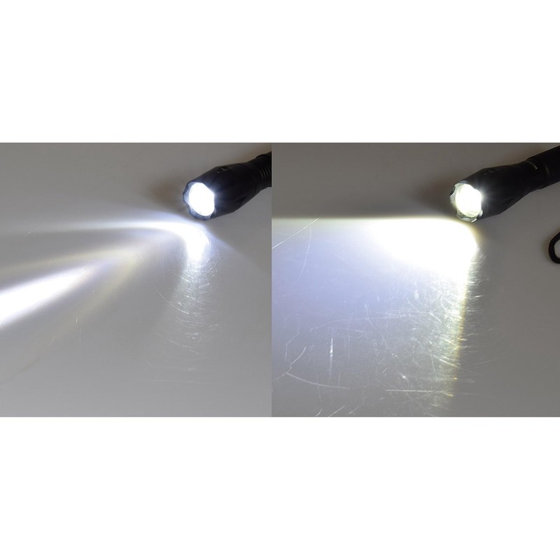 '"Diameter x Length 136X37 MM CTL10 Zoom LED Flashlight with