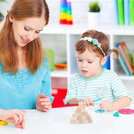 NUOBESTY 1500pcs Mini Wooden Blocks DIY Unfinished Wood Cubes Counting Cubes Square Wood Arts Crafts Carving Puzzle Making DIY Projects 1cm