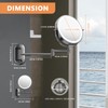 Auxmir 1X/30X Wall Mounted Makeup Mirror with Light, 8" Rechargeable