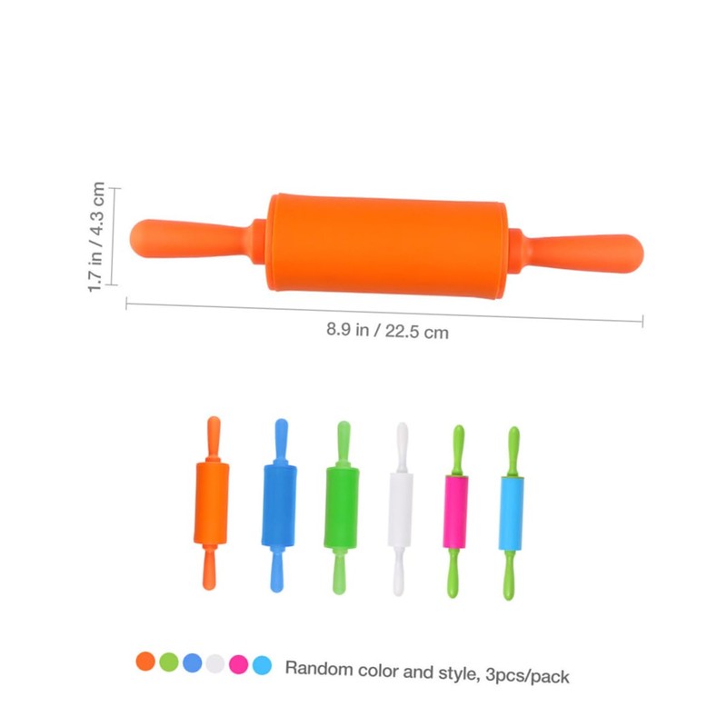 STOBOK 3pcs Handmade Clay Rods Dough Tools Pin Kids Toddlers