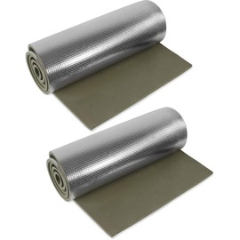 normani 1, 2, 3 or 5 Ultralight Sleeping Mats with Aluminium Coating, Aluminium Thermal Mat, Olive Colour, Pack of 2