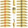 RUNCCI-YUN 20 Pack rca plug Audio Video Connectors, rca plug