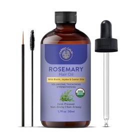 Carno Calm Rosemary Hair Oil 50ml –100% Pure Rosemary Essential Oil for Hair, Eyebrow and Eyelash, Nourishes The Scalp, Stimulates Hair - 1.7 fl oz