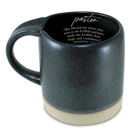 Lighthouse Christian Products Blessed Are Those Who Trust Raw Base Vibrant Black 18 Ounce Ceramic Mug