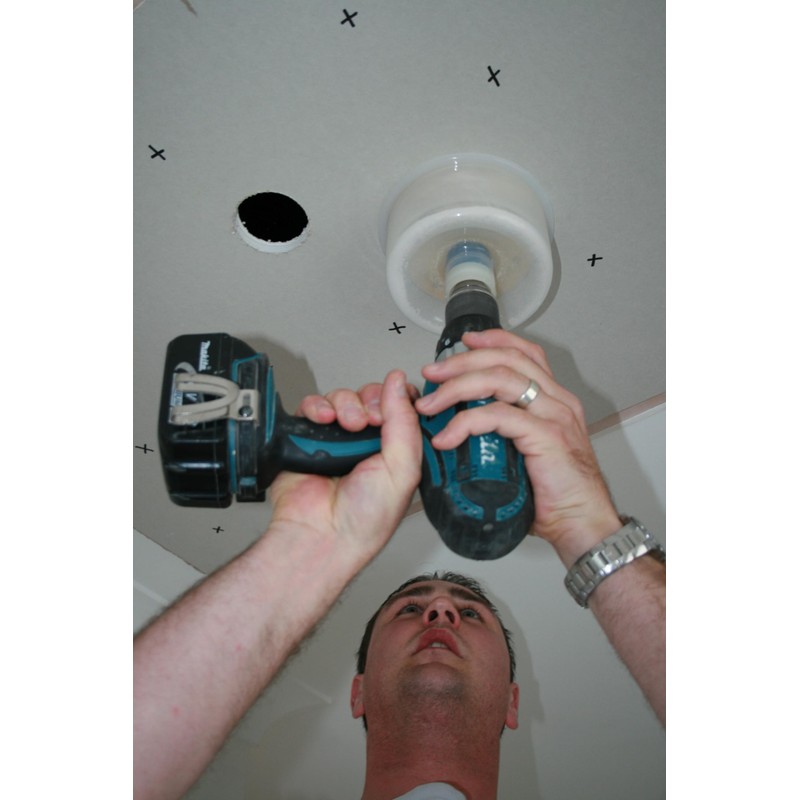 DADE Drill Dust Collector Eliminator D.A.D.E Holesaw Drilling Vertically Ceiling