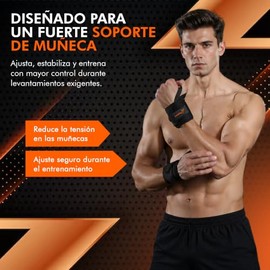 Hyperz - Muñequeras Deportivas para Gym, Par de 18 Pulgadas con Lazo para Pulgar y Ajuste de Compresión para Levantamiento de Pesas, CrossFit, Press d