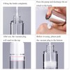 Qeuly Airless Pump Bottles, 1 oz Travel Size Lotion Dispenser,