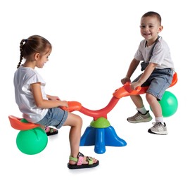 VEVOR Seesaw Teeter Totter for Kids Outdoor, 55 lbs Load Capacity per Seat, Sit and Spin Teeter Totter with Handles, Playground Equipment with Swiveling 360 Degrees Rotating for Aged 3+, Multi Colored