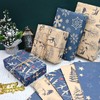 5 Sheets Christmas Kraft Wrapping Paper,DXTXTJ 50x70cm Recyclable Gift Wrapping