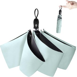AYO Parasol, Ultra Lightweight, UV Protection, 100% Full Light Blocking, Heat Blocking, One-Touch Automatic Opening/Closing, Folding Umbrella, Compact, Folding Parasol, UV Protection, Windproof, Water