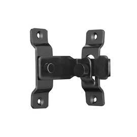 JQK Flip Door Latch Black, 90 Degree Heavy Duty Stainless Steel Bar Gate Latches Safety Door Lock, Black, DL149-PB