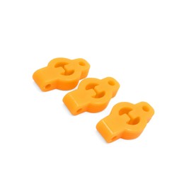 Motoforti 3pcs Orange 1/2 Inch Dia Hole Car Rubber Exhaust Mount Hanger Bracket Bushing Long-lasting