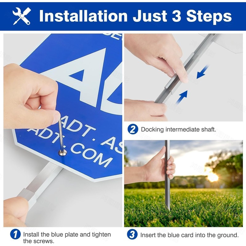ADT Security Sign - Heavy Duty 28" 100% Aluminum Yard