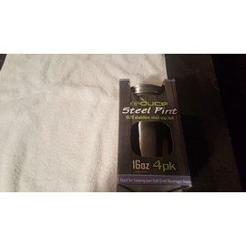 reduce 16oz Single Wall Steel Pint – 18/8 Stainless Steel Cup, 4 Pack A2