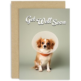 Funny Get Well Soon Card for Operation or Illness - Hilarious Dog Get Well Card - Feel Better Soon Card for Him or Her - Brother Sister Mum Dad - Sarcastic Get Well Soon Card