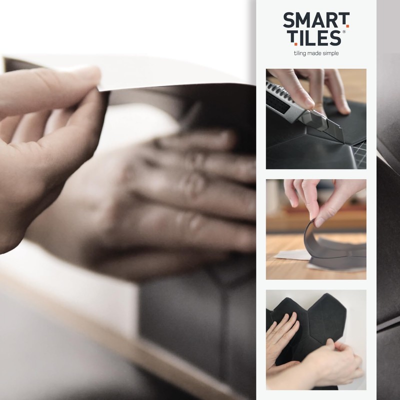 SMART TILES Peel and Stick Backsplash - 5 Sheets of