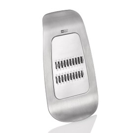 AdHoc GG14 Julienne Grater for Cheese and Vegetables with Wooden Stand Verdura, Stainless Steel/Acacia Wood