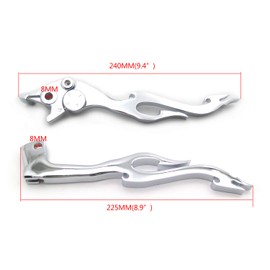 Motorcycle Chrome Brake Clutch Flame Lever for Suzuki GSXR 600 750 Katana 750F SV650 SV650S