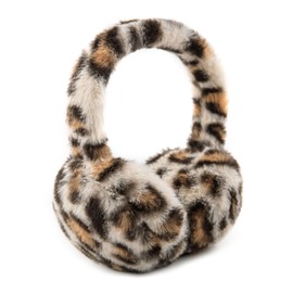 YATANAM Women Ear Muffs Winter Girls White Earmuffs Fuzzy Kids Black Ear Muff Cute Fluffy Ear Warmers Foldable Ear Covers Boy (Light Leopard Print)