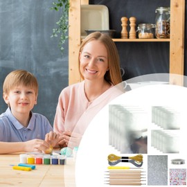 Tinfoil Paper Sheets Crafts, Aluminum Metal Crafts Foil Roll, Foil Sheets for Crafts, Silver Gold Shimmer Shiny Embossing Engraving Painting Kit Crafting Art for Kids Adults