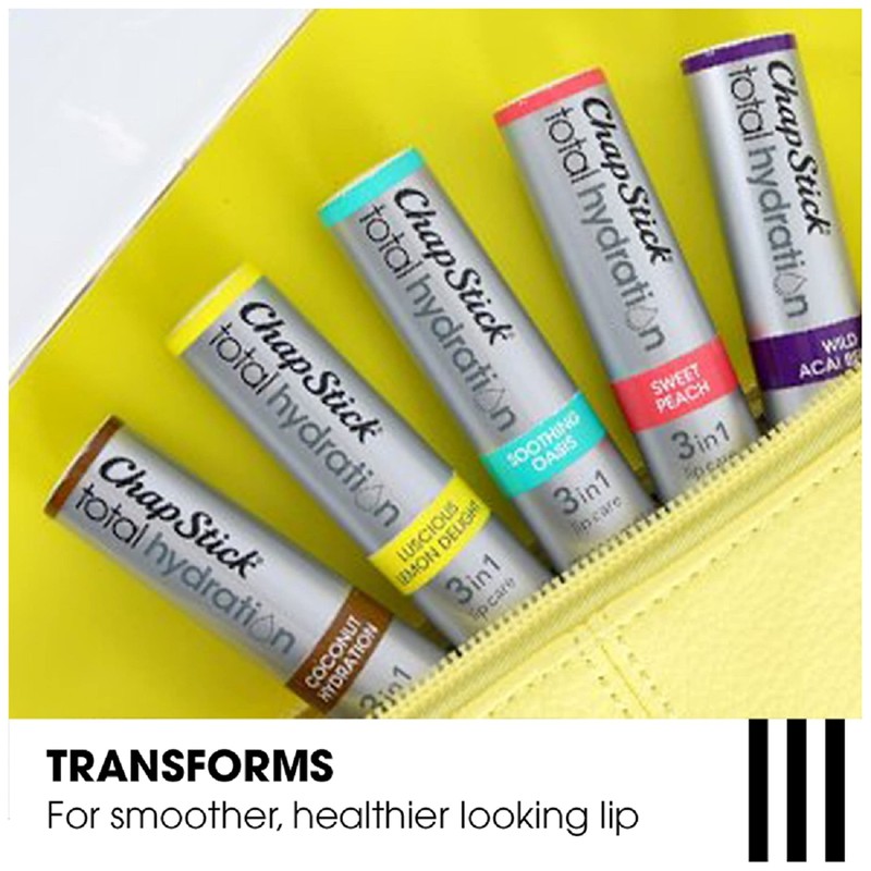 ChapStick Total Hydration Soothing Oasis Moisturizing Lip Balm Tube, Lip