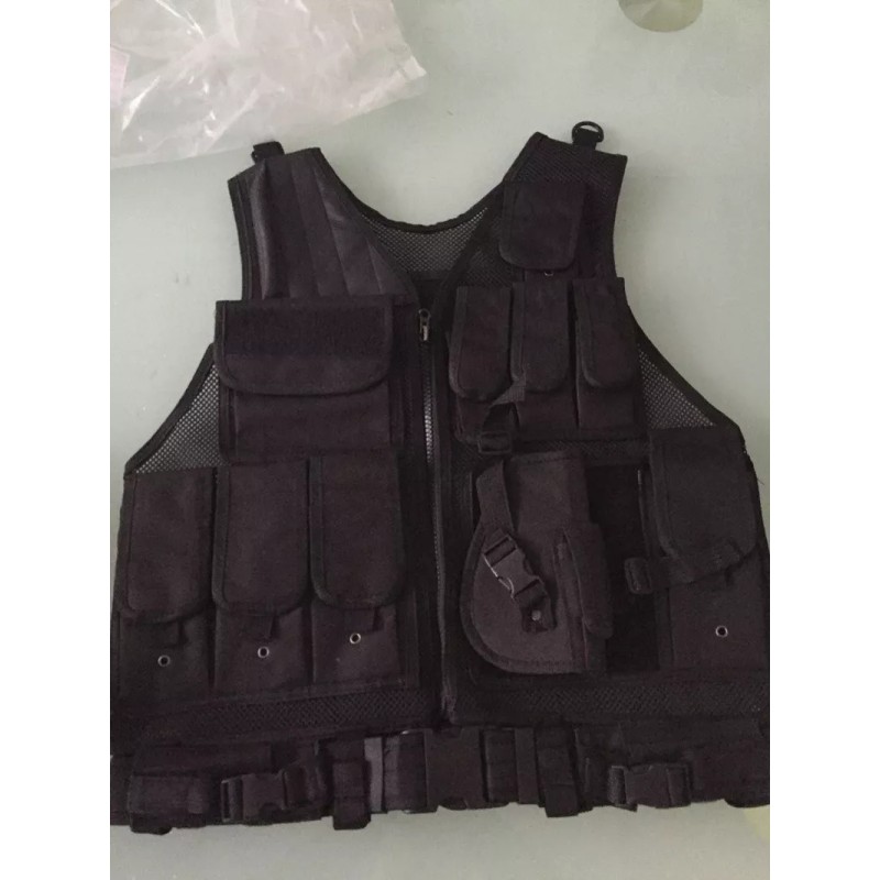 PopBabies Chaleco Tactico Porta Placas Militar Airsoft Paintball Bolso