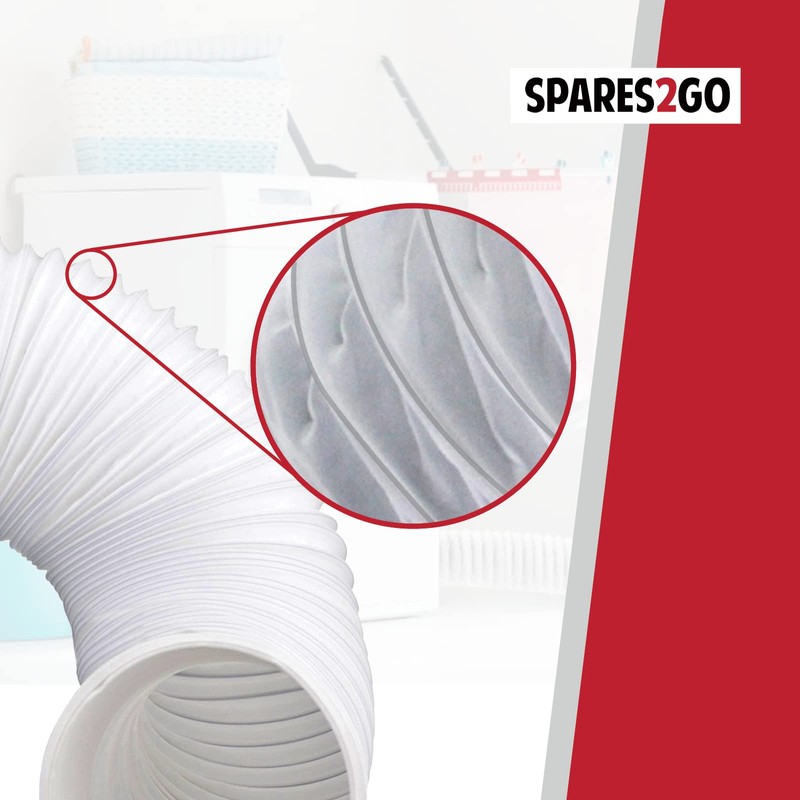 Spares2go Extra Long PVC Condenser Vent Hose Pipe for Logik