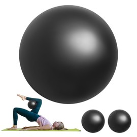 Pelota de Yoga de 25 cm, Pelota de Yoga y Pilates, Pelota para Pilates de Resistencia Estática, Pelota de Deporte para Entrenamiento, Fitness, Ejercicios de Estabilidad, Equilibrio y Abdomen, Negro